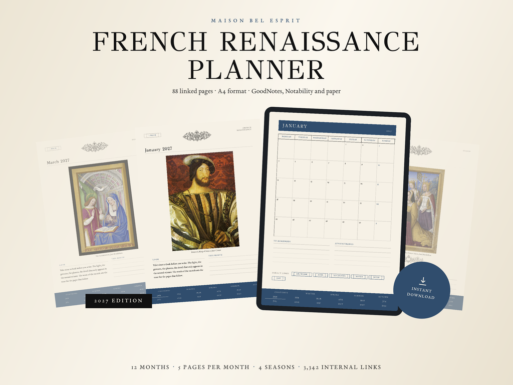 French Renaissance Planner · 2027 edition
