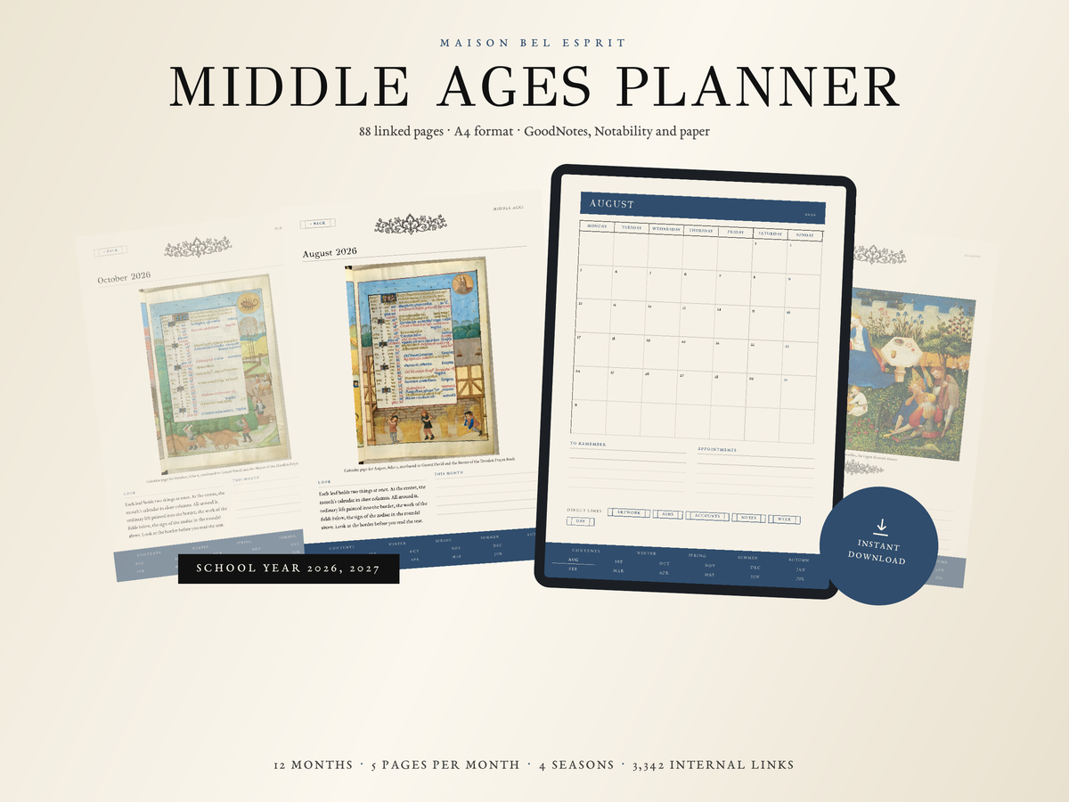 Middle Ages Planner · School year 2026, 2027