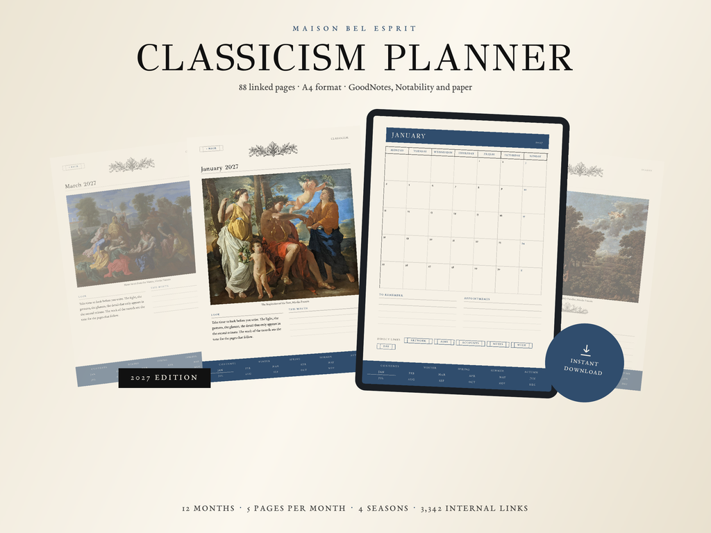 Classicism Planner · 2027 edition