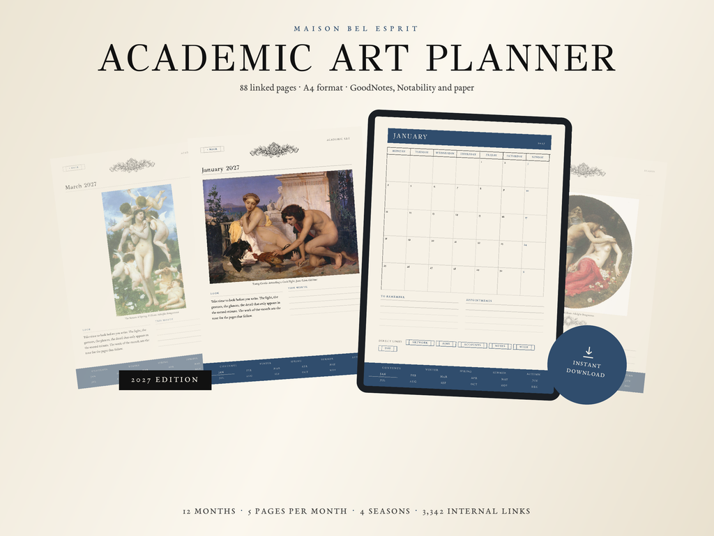 Academic Art Planner · 2027 edition