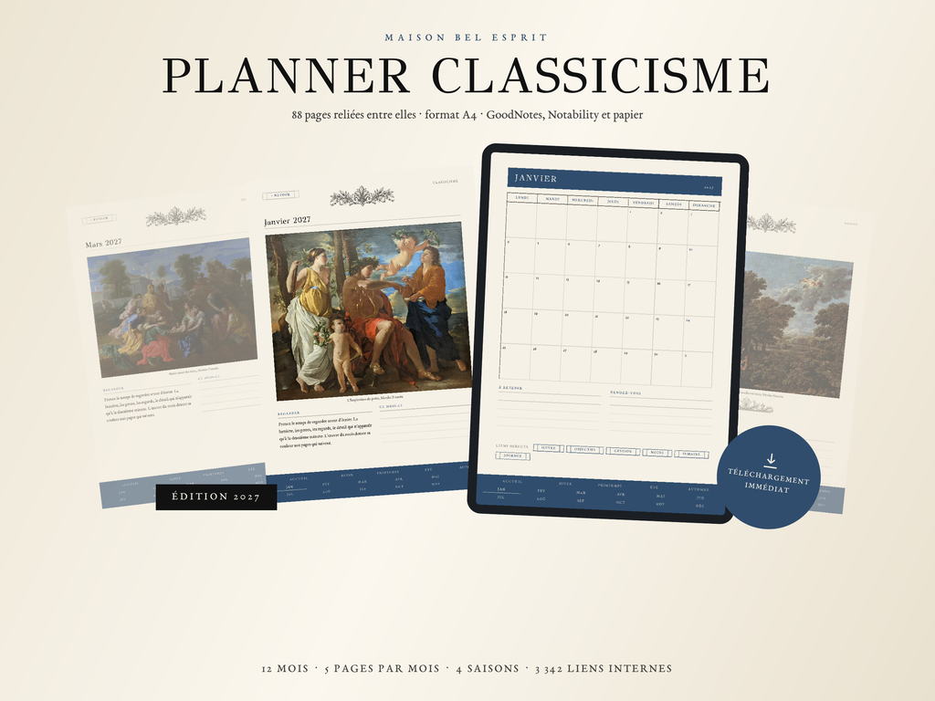 Planner Classicisme · Édition 2027