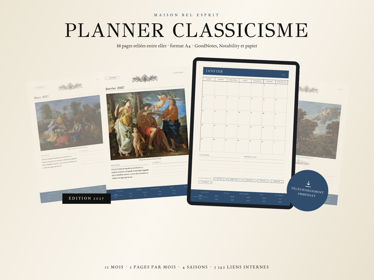 Planner Classicisme · Édition 2027