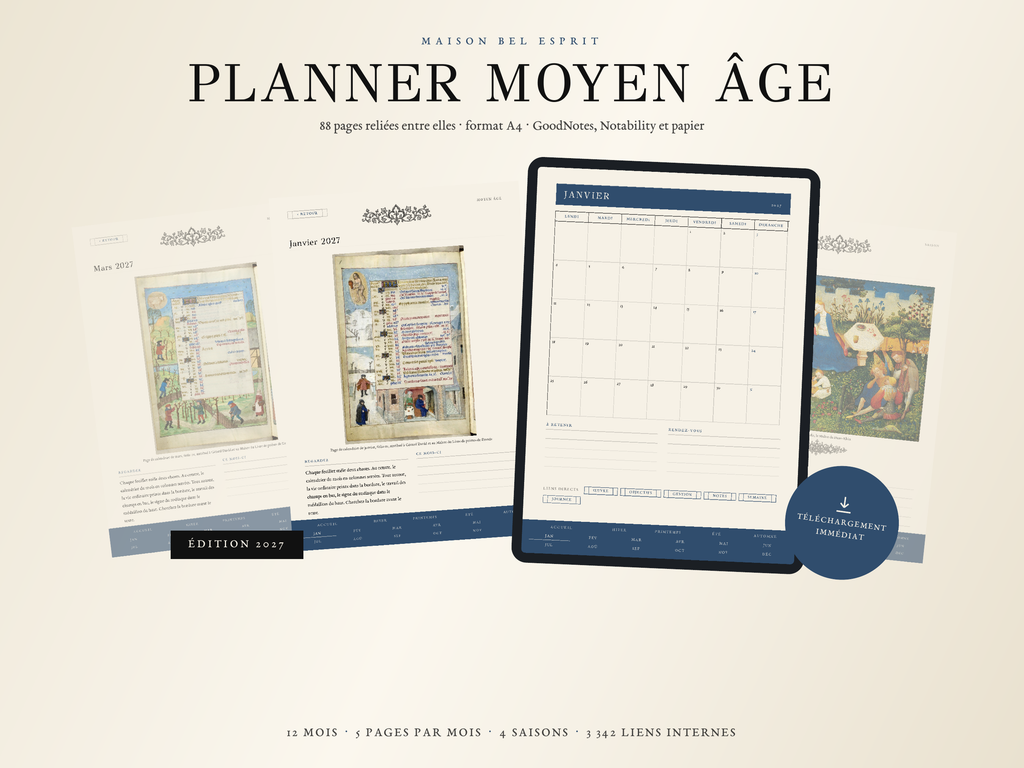 Planner Moyen âge · Édition 2027