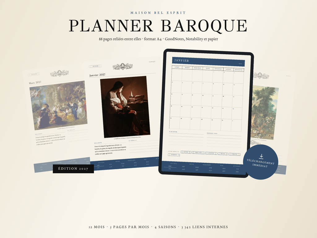 Planner Baroque · Édition 2027