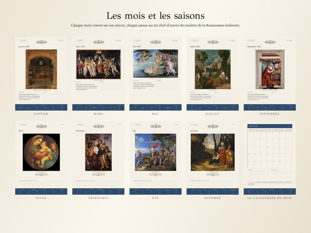 Planner Renaissance italienne · Édition 2027