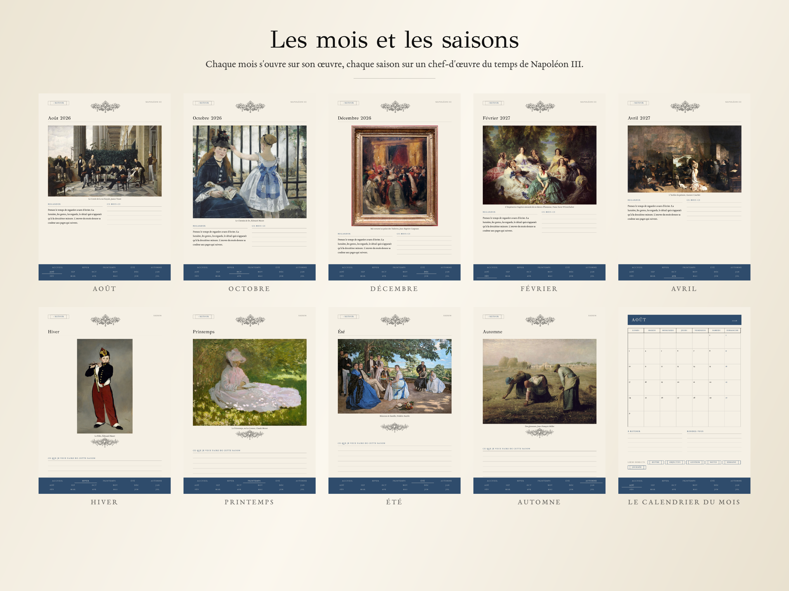 Planner Napoléon III · Année scolaire 2026, 2027