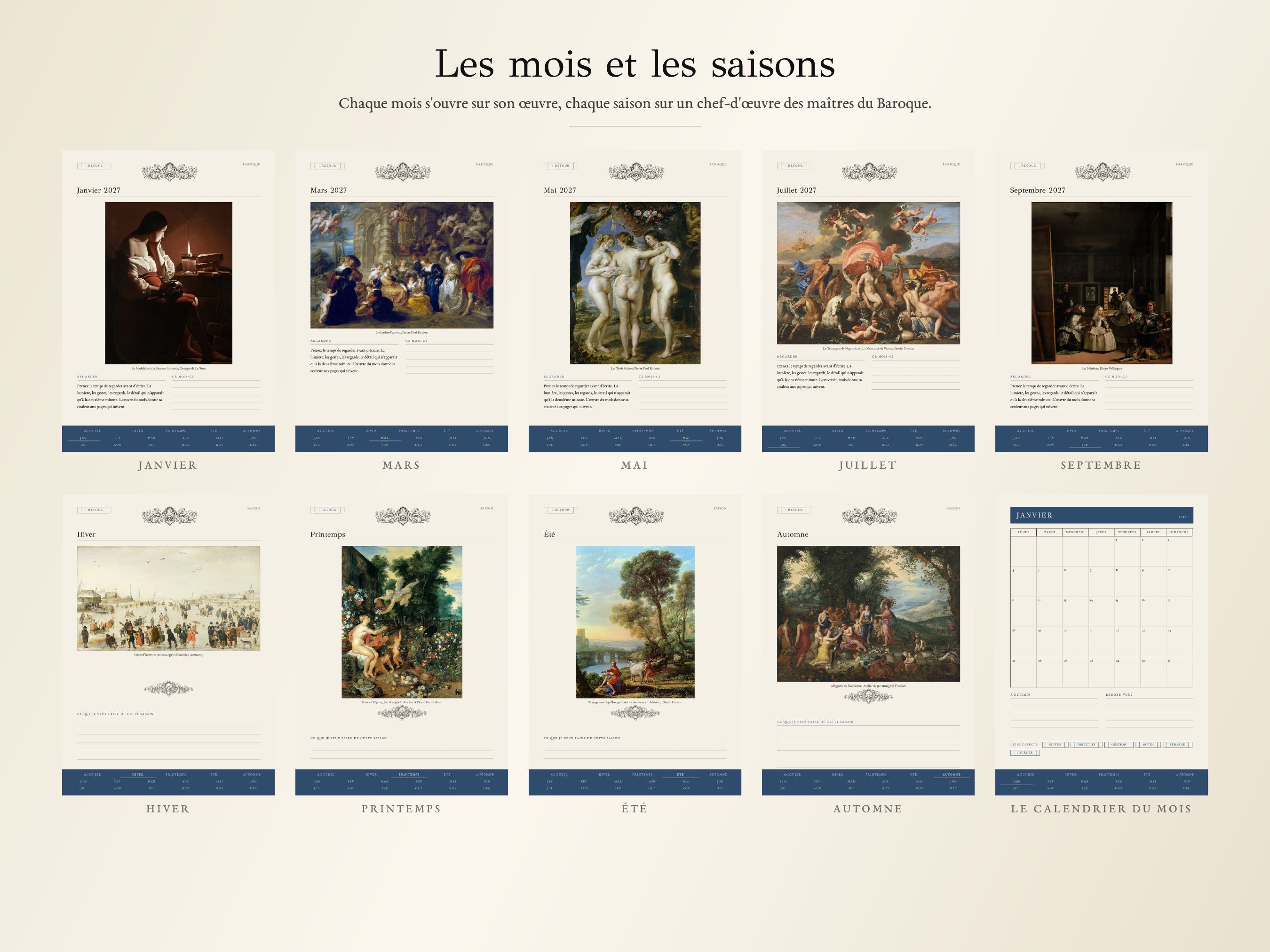 Planner Baroque · Édition 2027
