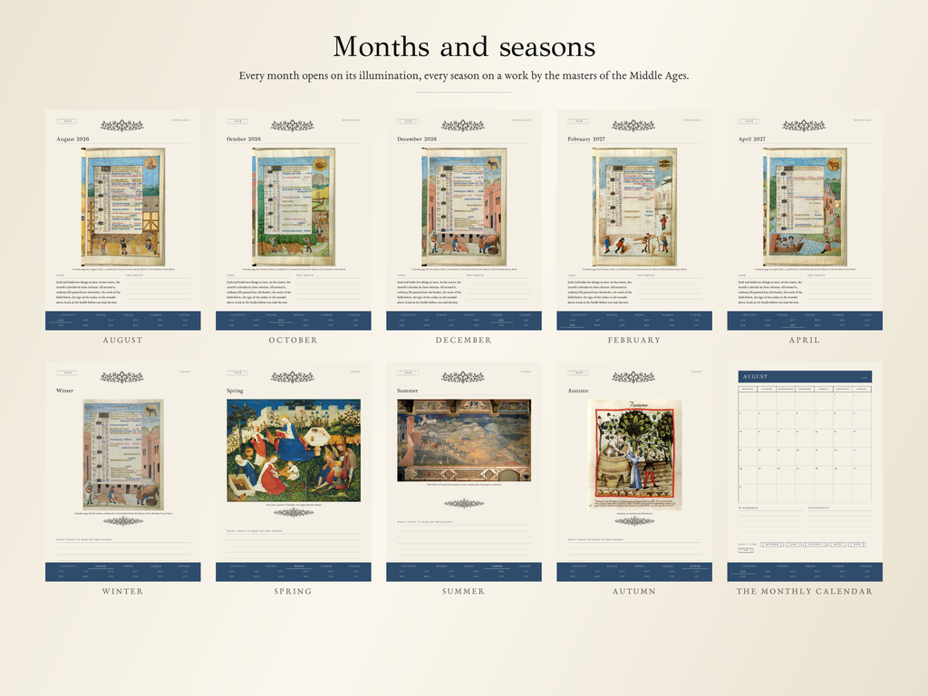 Middle Ages Planner · School year 2026, 2027