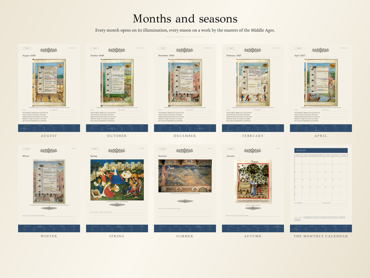 Middle Ages Planner · School year 2026, 2027