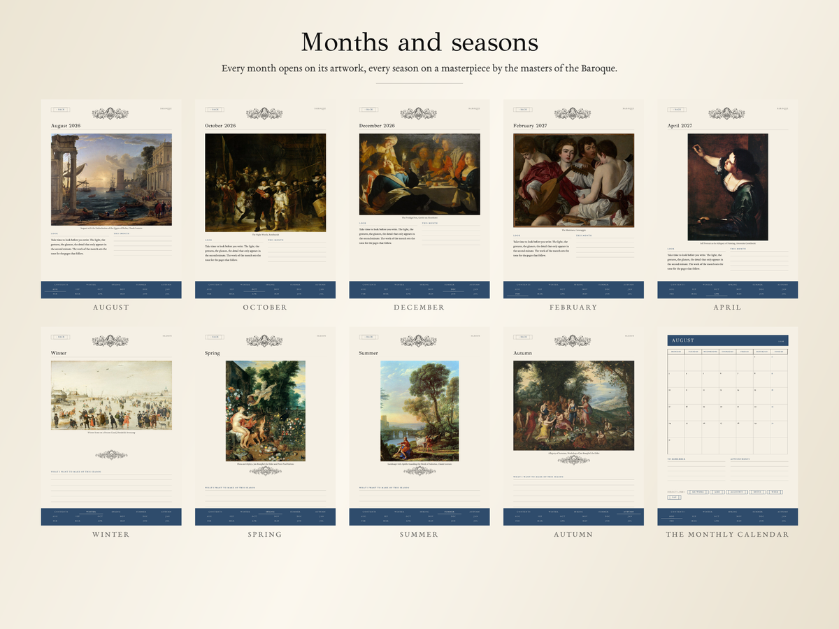 Baroque Planner · School year 2026, 2027