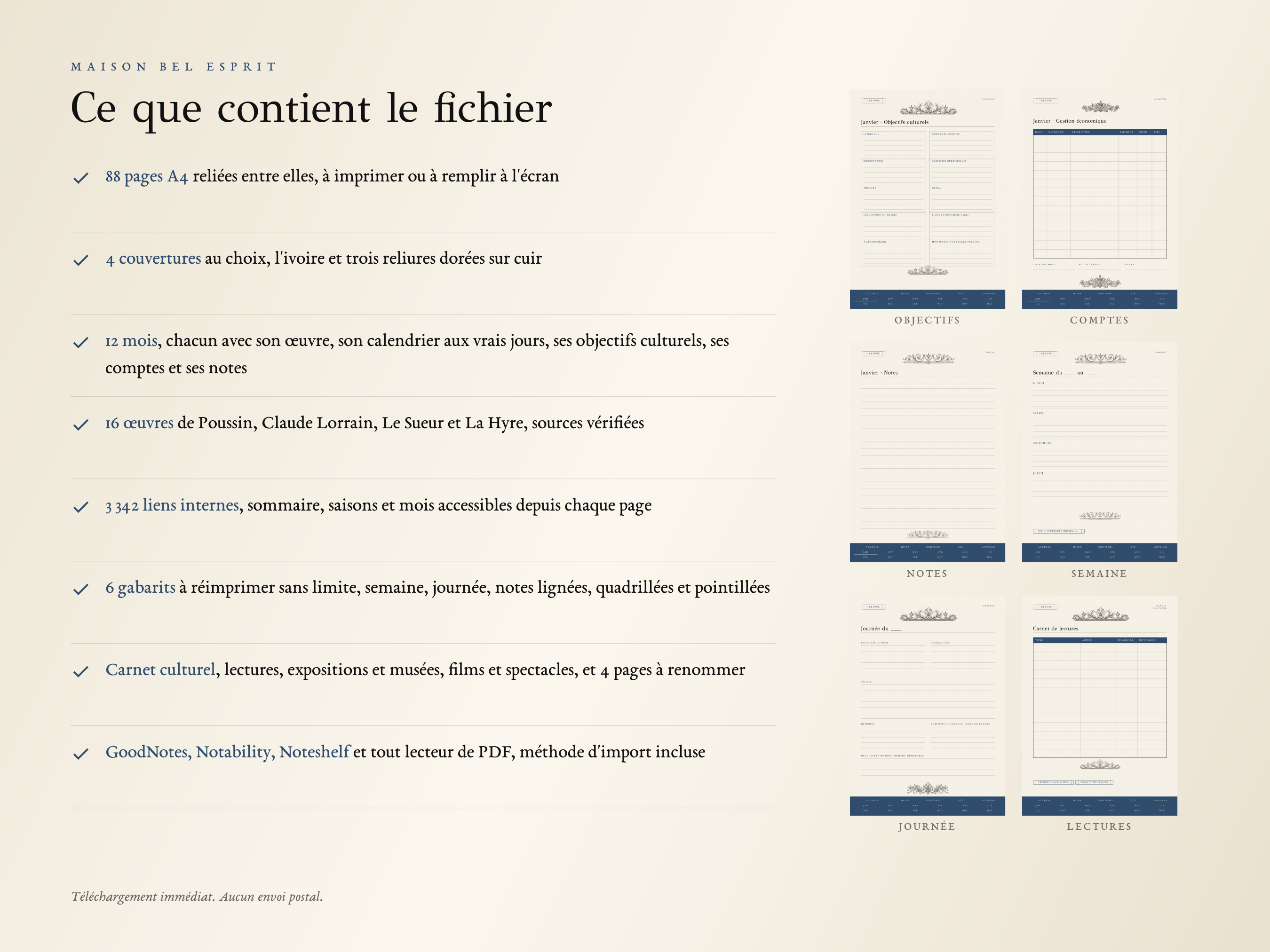 Planner Classicisme · Édition 2027