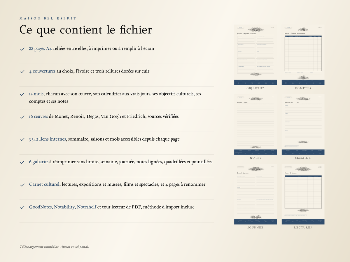 Planner XIXe siècle · Édition 2027