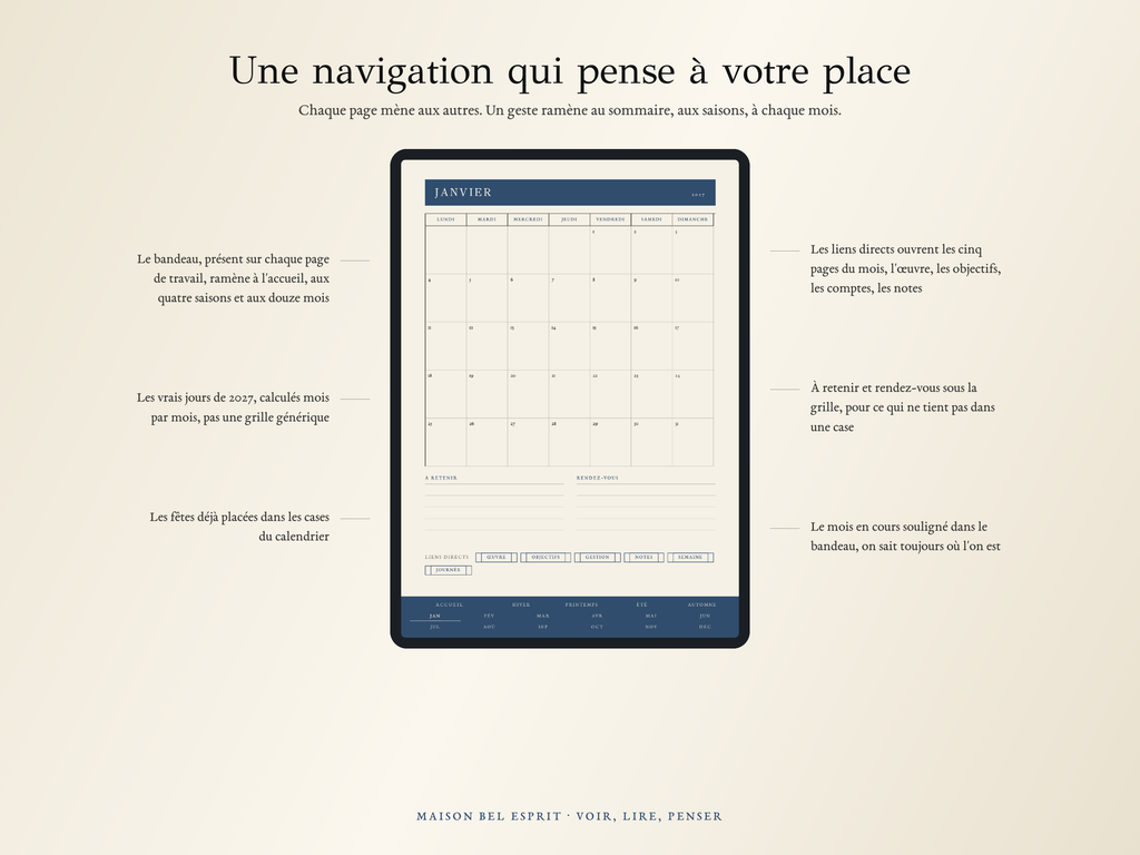 Planner Moyen âge · Édition 2027