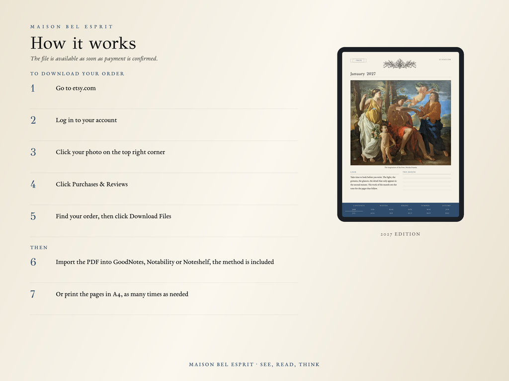 Classicism Planner · 2027 edition
