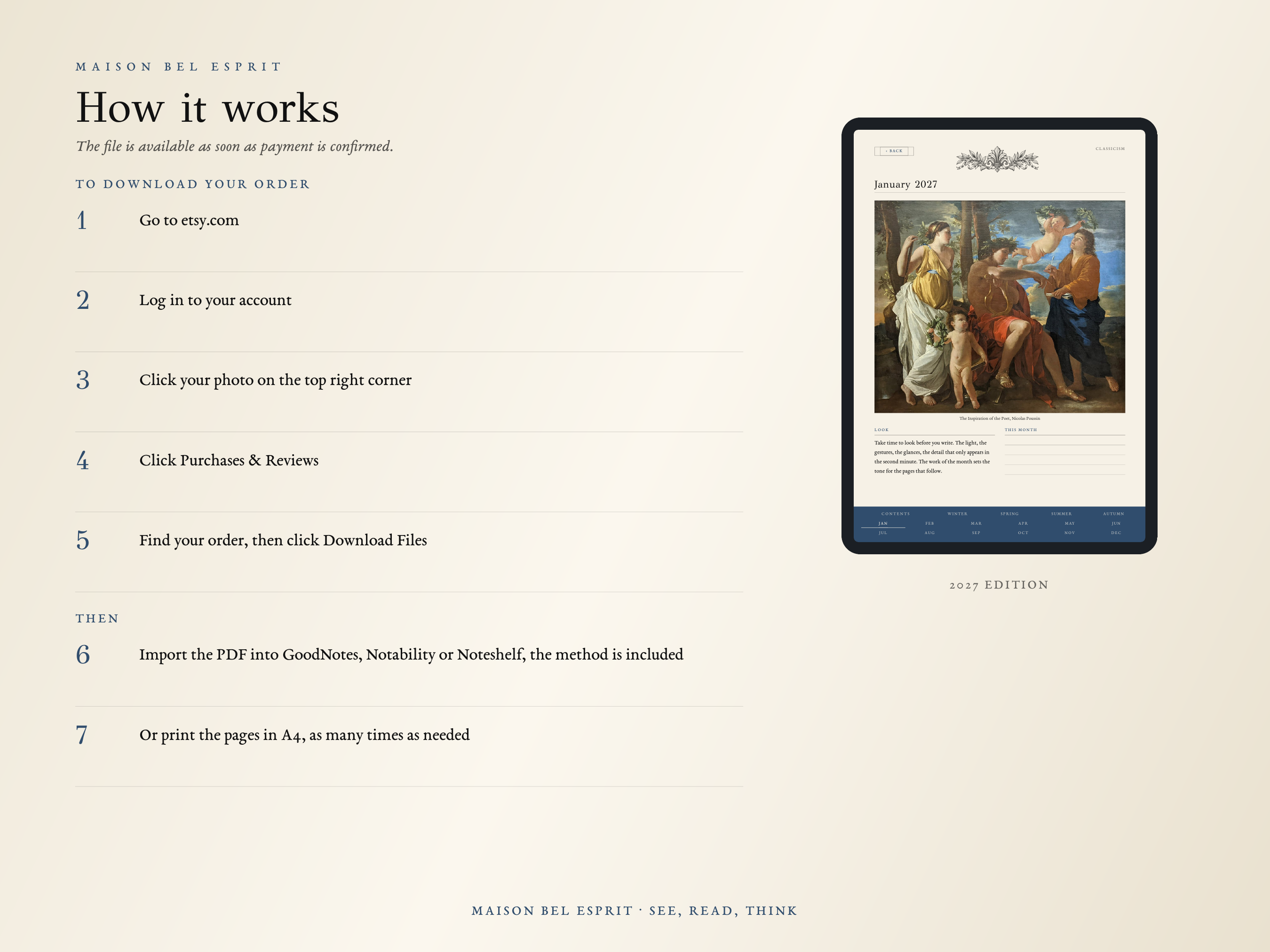 Classicism Planner · 2027 edition