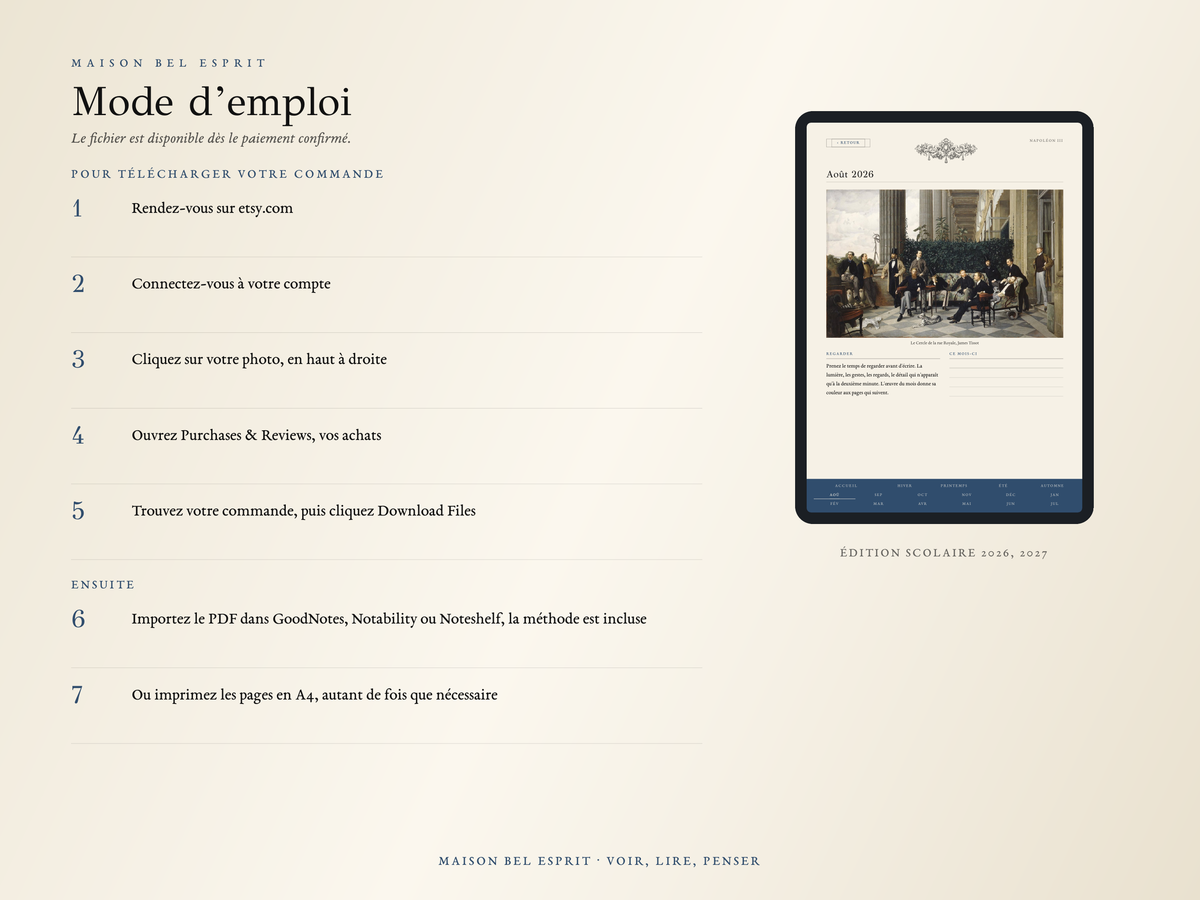 Planner Napoléon III · Année scolaire 2026, 2027