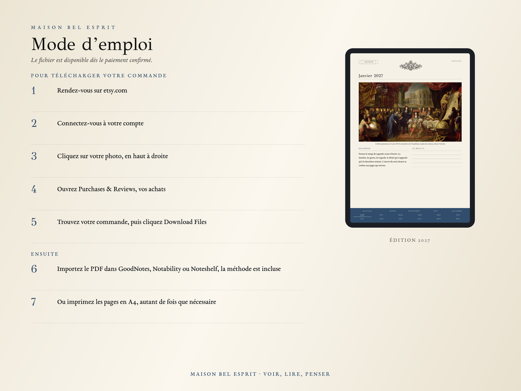 Planner Louis XIV · Édition 2027