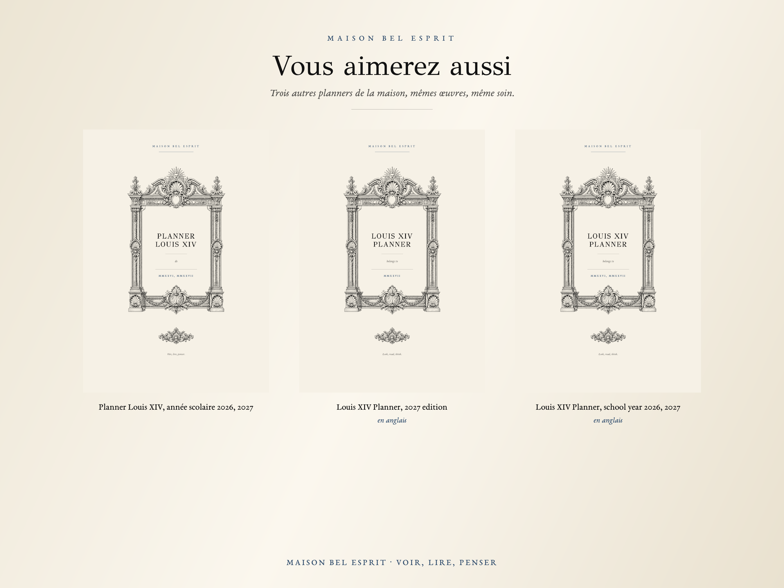 Planner Louis XIV · Édition 2027