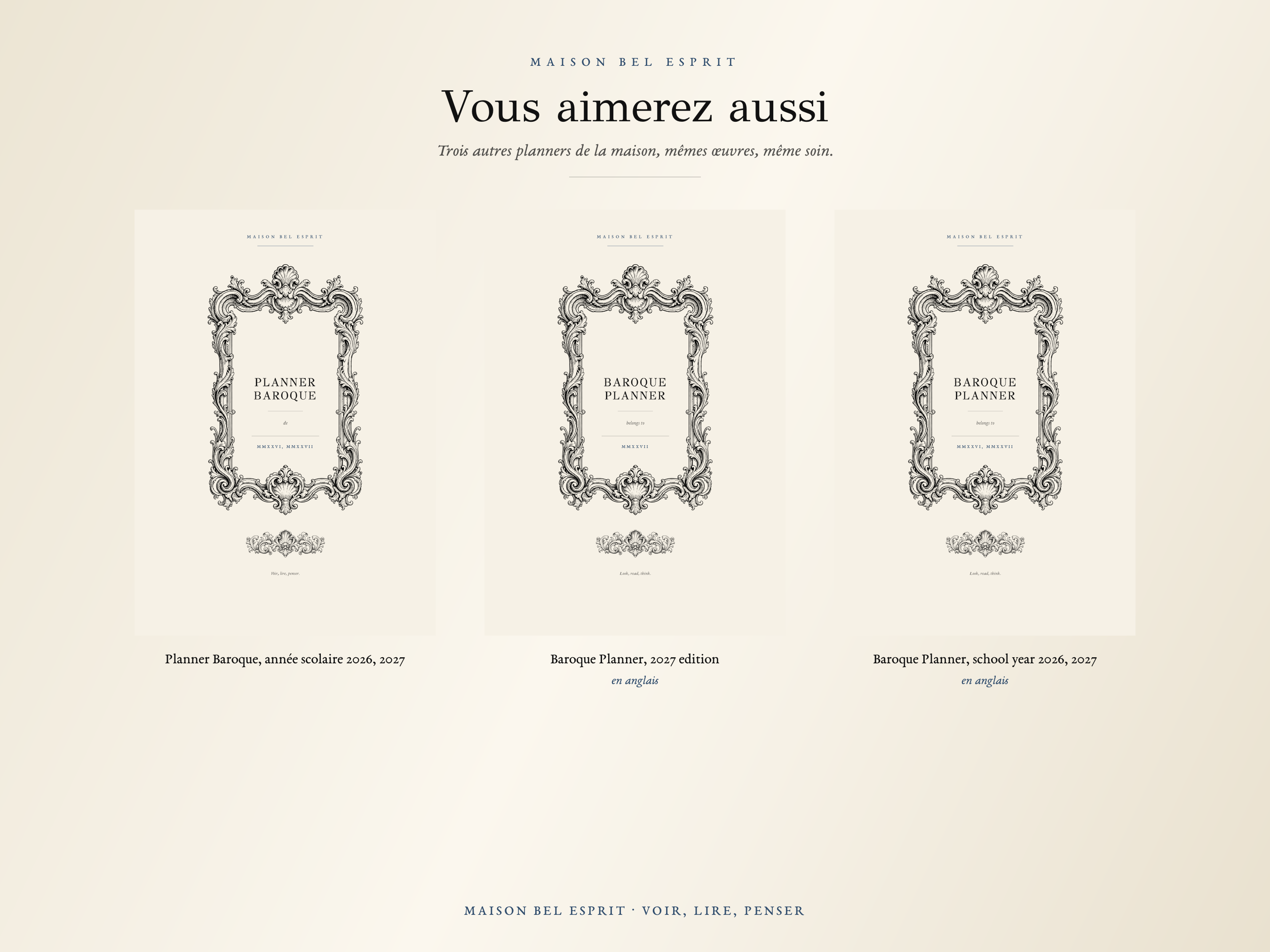 Planner Baroque · Édition 2027