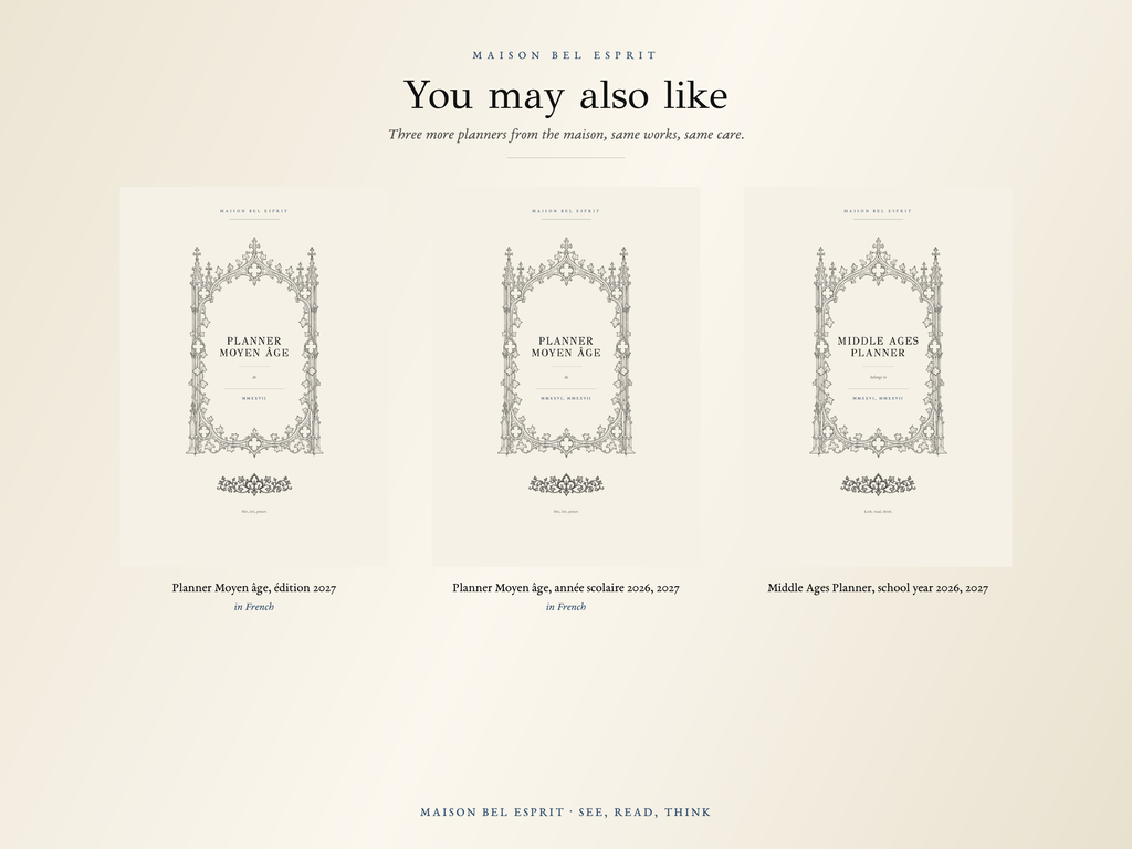 Middle Ages Planner · 2027 edition