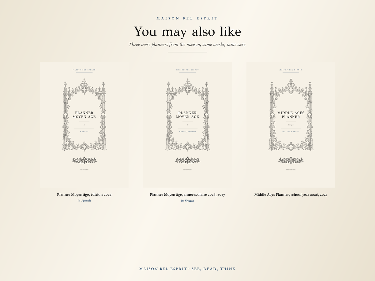 Middle Ages Planner · 2027 edition