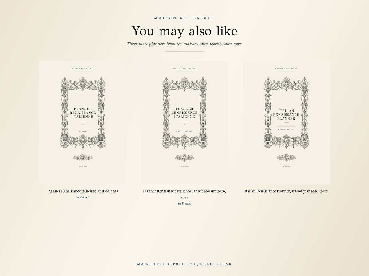 Italian Renaissance Planner · 2027 edition