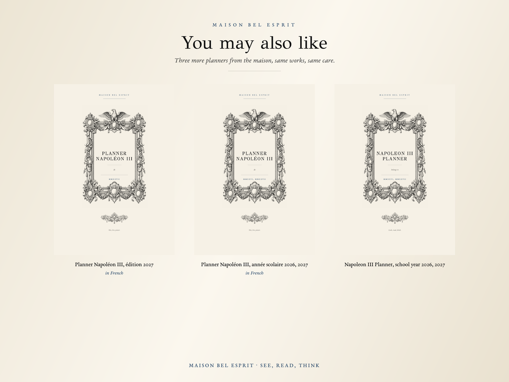 Napoleon III Planner · 2027 edition