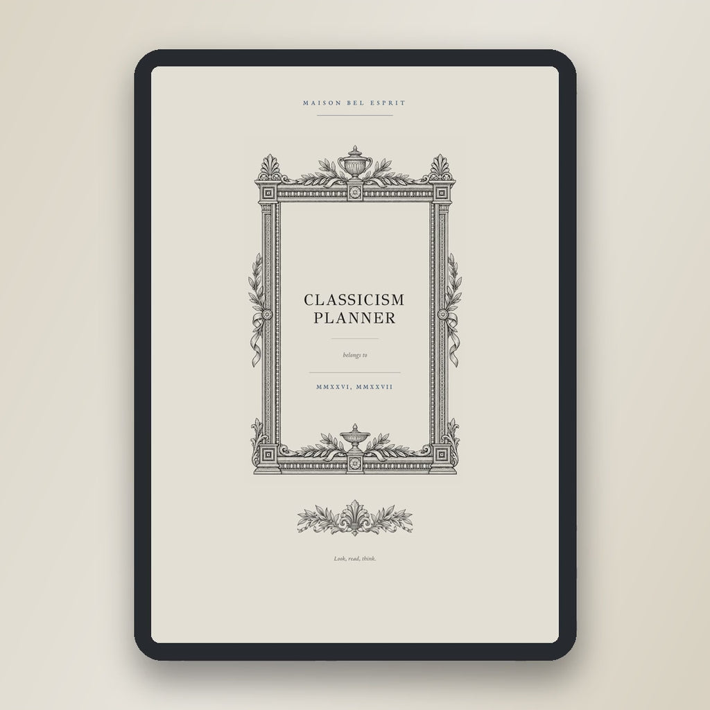 Classicism Planner · School year 2026, 2027