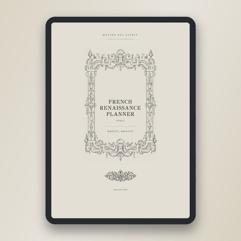 French Renaissance Planner · School year 2026, 2027