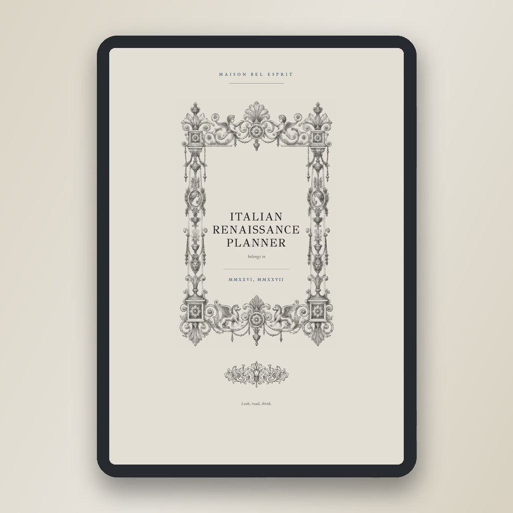 Italian Renaissance Planner · School year 2026, 2027