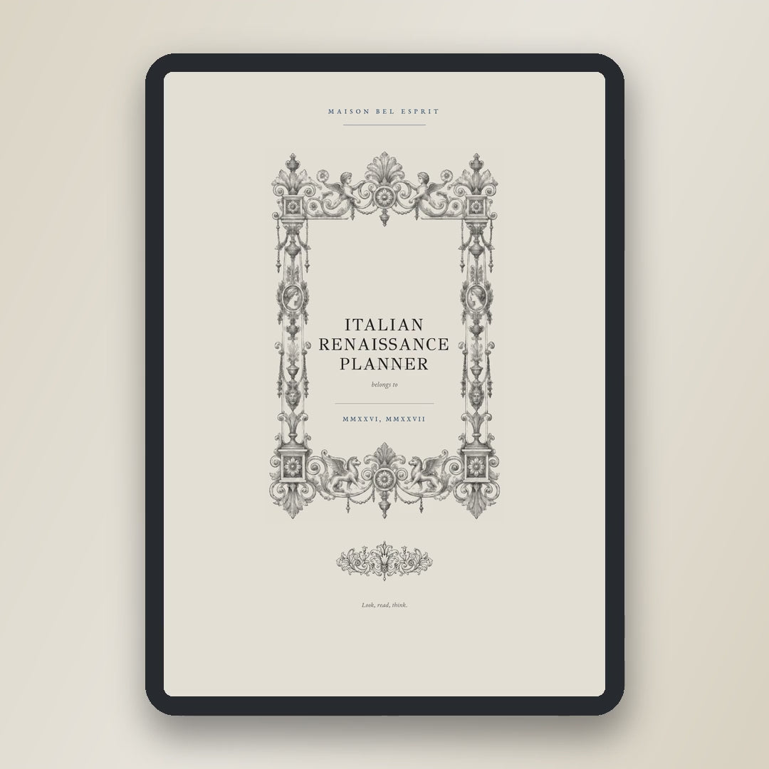 Italian Renaissance Planner · School year 2026, 2027