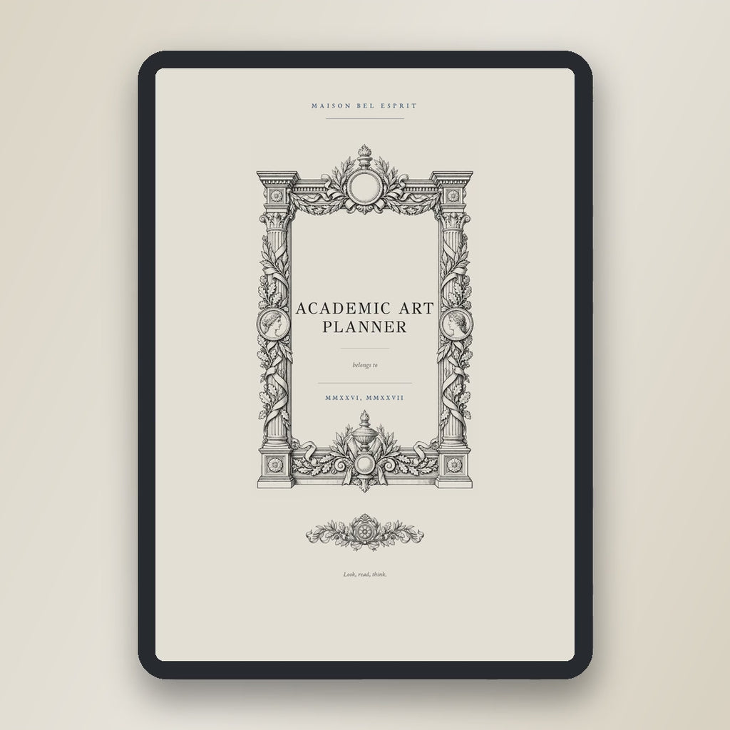 Academic Art Planner · School year 2026, 2027