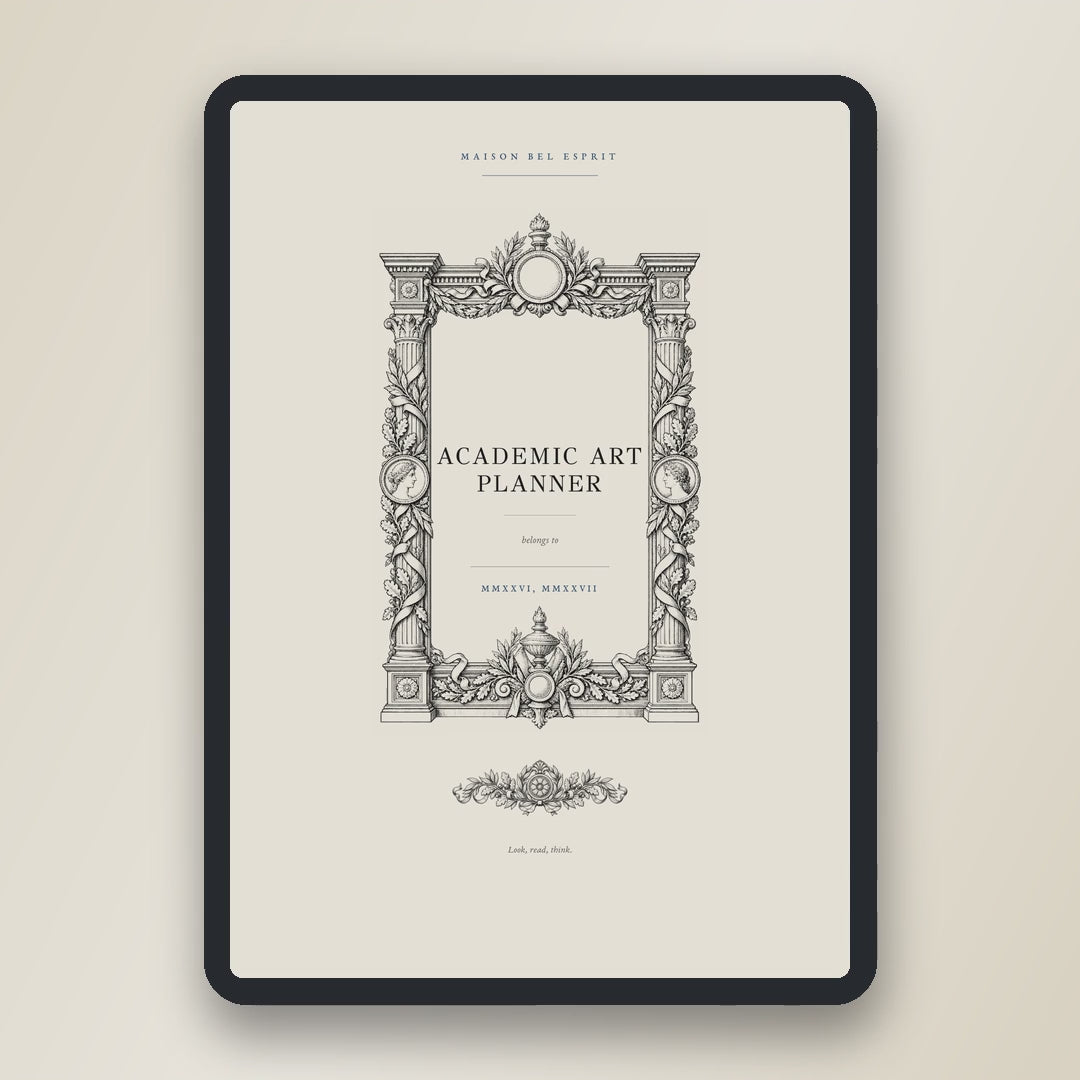 Academic Art Planner · School year 2026, 2027